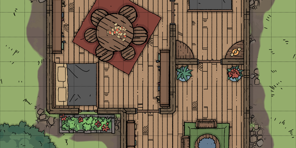 A small house used as a gambler's den and hideout